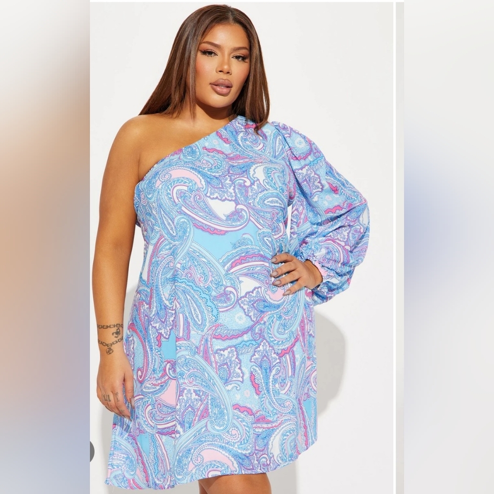 Dress - Mini, one shoulder